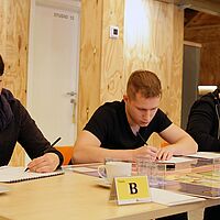 Impressionen aus dem Workshop, der in einem Gebäude des Kühlhauses Görlitz stattfand.